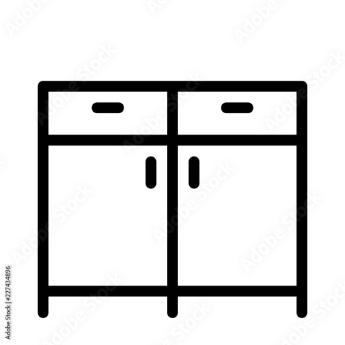 Sideboard Furniture Interior Architecture Indoor vector icon