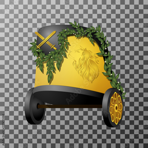 Vector Beautiful Chariot. Object Isolated On Background