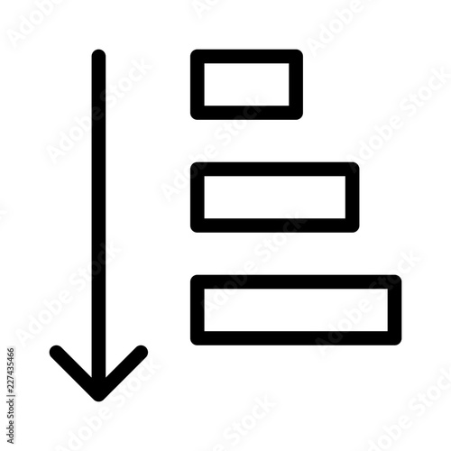 Sort Amount UP Application Web Interface Software vector icon