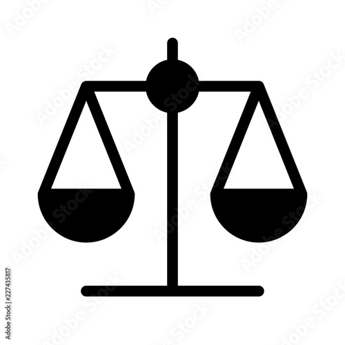 Scale Bilance Sheet Passiva Activa Law vector icon