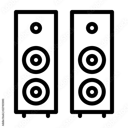 Speaker Stereo Housekeeping Home Furniture Living Interior vector icon