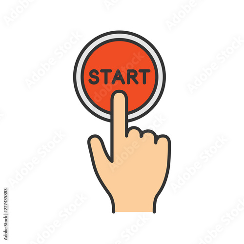 Start button click color icon