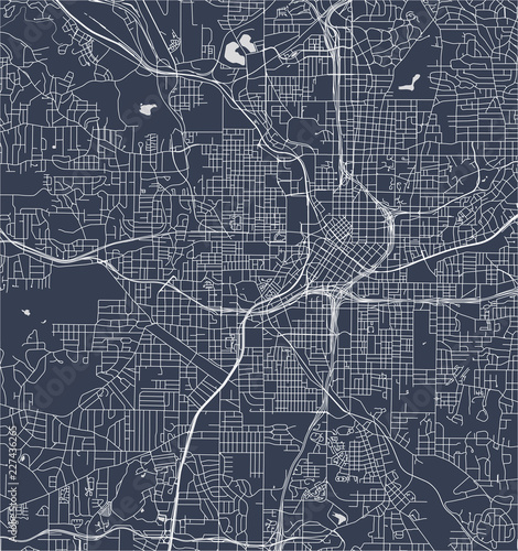 map of the city of Atlanta, USA photo