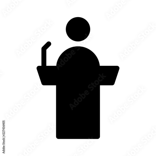 Speaker Conference Presentation Workshop Business vector icon