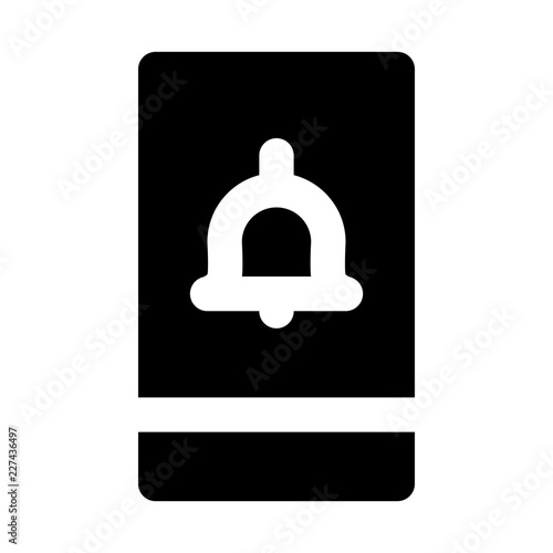Smartphone 2 Alarm Bell Signal Alert vector icon