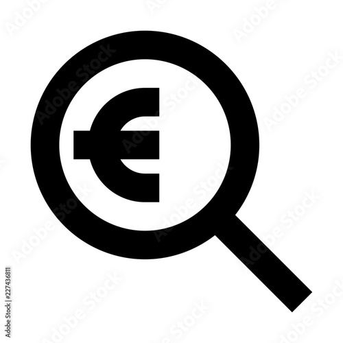 Search Euro Finance Money Exchequer Cash vector icon