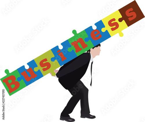 persona trasporta con fatica il business