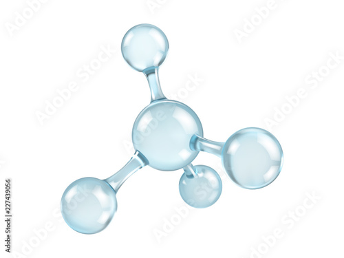Canvas Print Glass molecule model