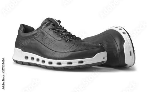 mens black shoes isplated