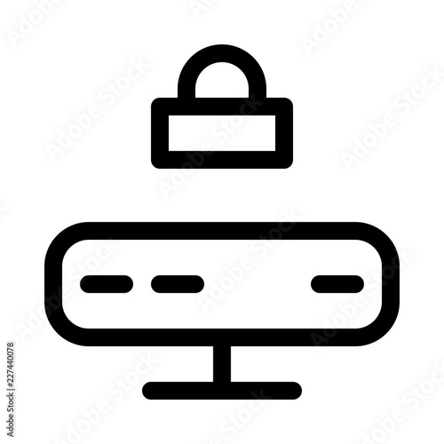 Server Lock Security Protect Protection Secure vector icon