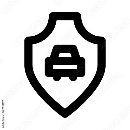 Shield Car Insurance Protection Guarantee Promise vector icon