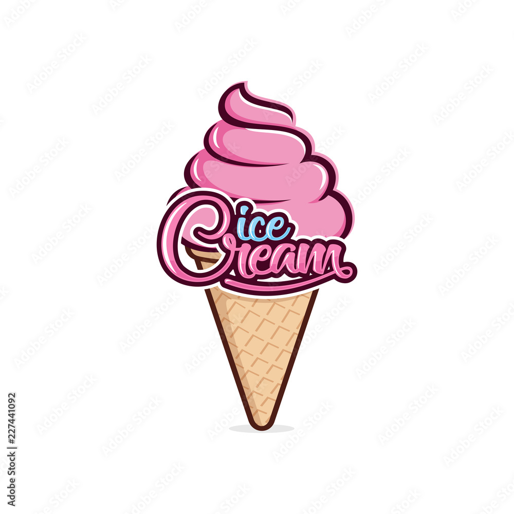 Ice cream logo template Ice cream logo template