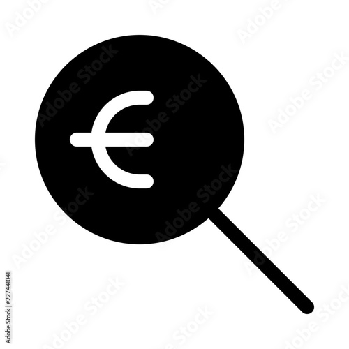 Search Euro Finance Money Exchequer Cash vector icon