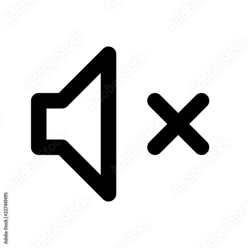 Speaker Off Interface UI UX Software App vector icon