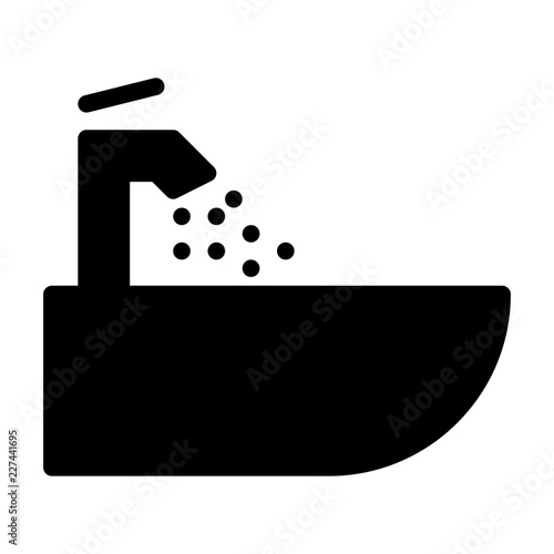 Sink Hairdresser Barber Coiffeur Haircutter vector icon