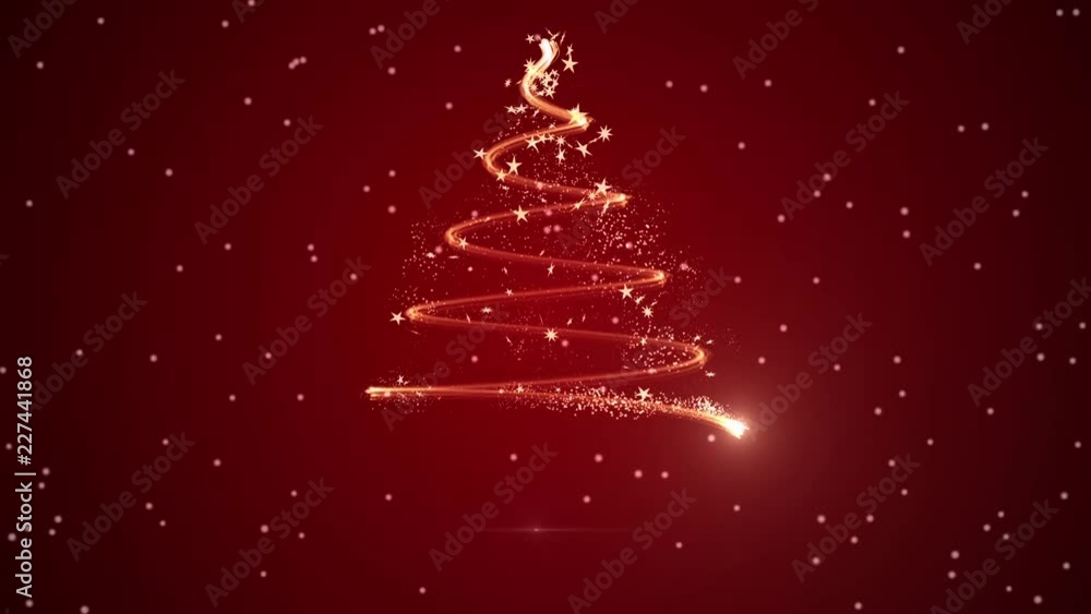light christmas tree on red background light christmas tree on red background