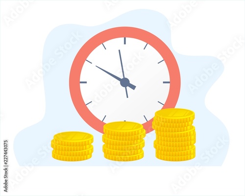 Time is money vector illustration concept, can use for, landing page, template, ui, web, mobile app, poster, banner, flyer