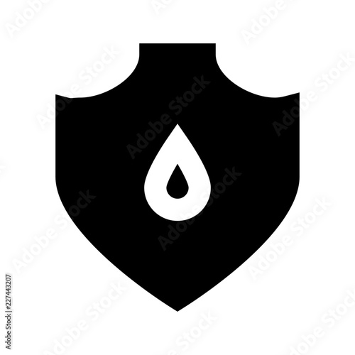 Shield Water Resist Security Protect Protection Secure vector icon