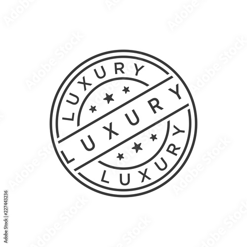 Luxury stamp seal vector template