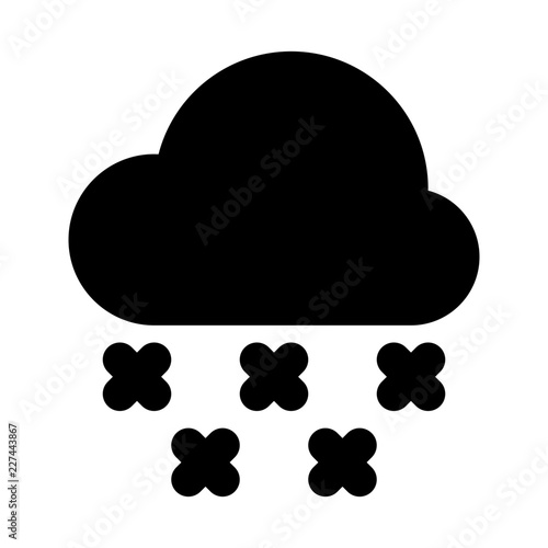 Snow Cloud Winter Season Cool Cold vector icon