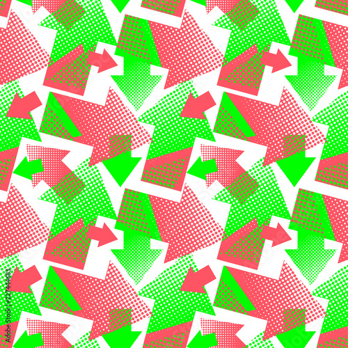 Arrows seamless geometric trendy pattern.