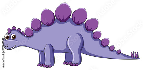 Cute purple dinosaur character