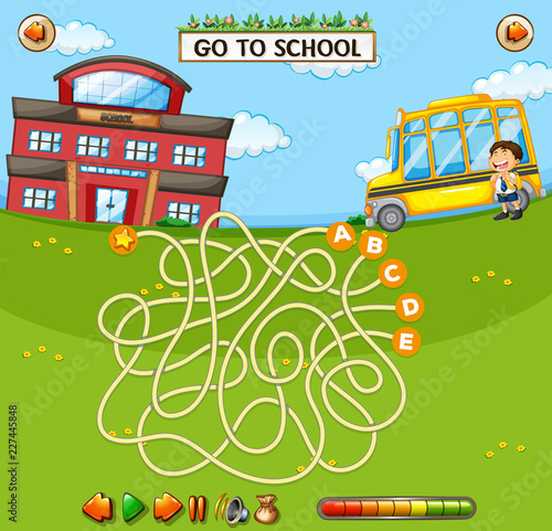 School maze game template