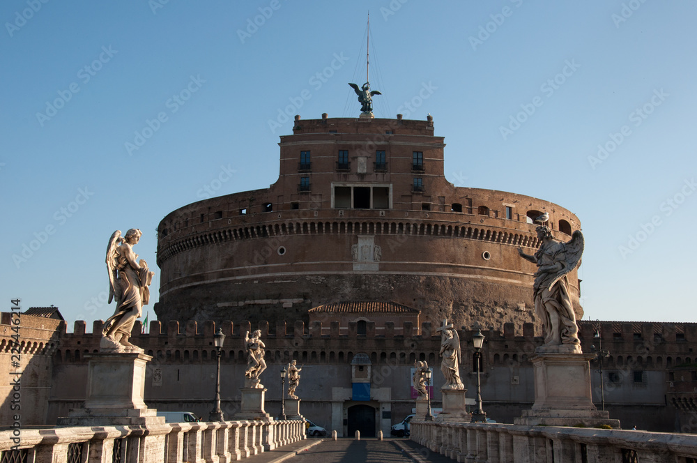 Roma, Italia - 13 luglio 2018: Castel Sant'Angelo uno dei monumenti più famosi di Roma