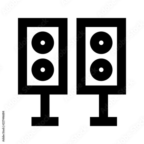 Speaker Music Home Cinema Multimedia Media Gui Web vector icon