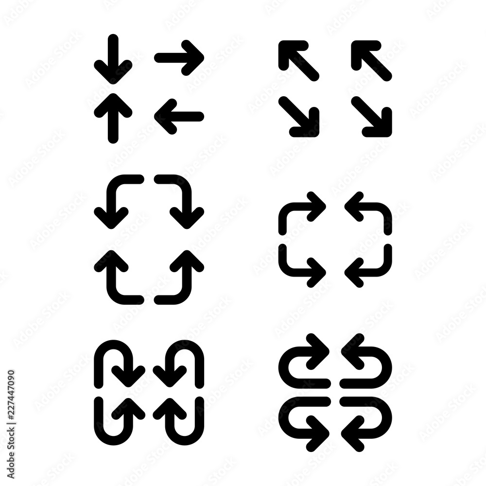 Arrows vector icon set, Modern flat symbol isolated on white background Arrows vector icon set, Modern flat symbol isolated on white background