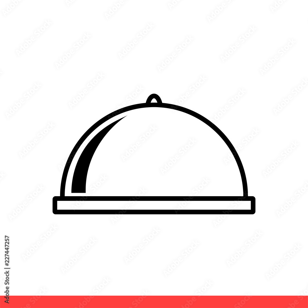 Food cover vector icon, Modern flat symbol isolated on white background Food cover vector icon, Modern flat symbol isolated on white background