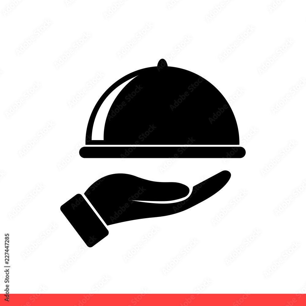 Food cover vector icon, Modern flat symbol isolated on white background Food cover vector icon, Modern flat symbol isolated on white background