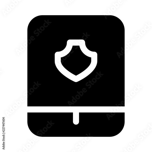 Tablet Shield Security Protect Protection Secure vector icon