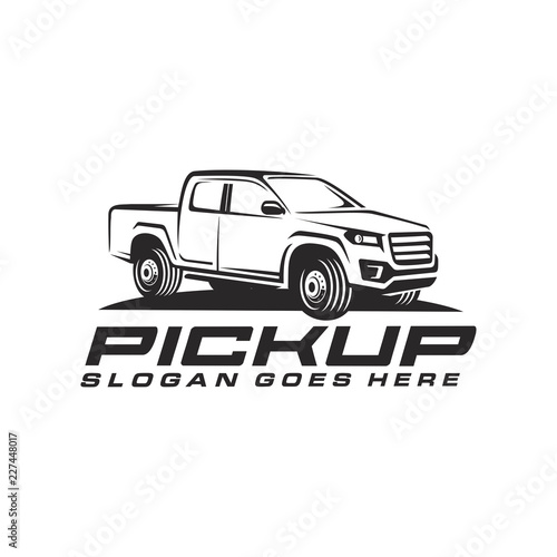 Pick Up car logo template