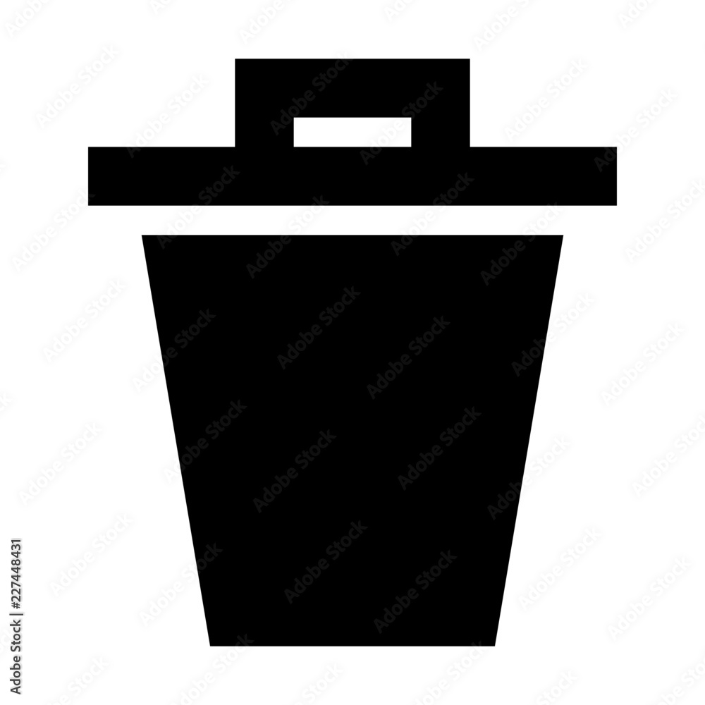 Trash Bin Garbage Erase Interface Gui Web vector icon Trash Bin Garbage Erase Interface Gui Web vector icon