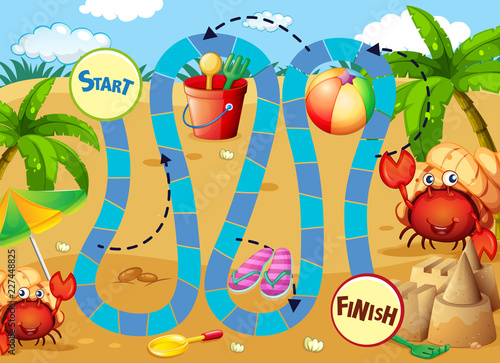 Summer board game template