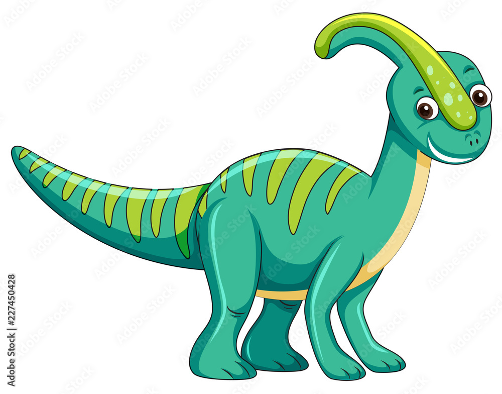 Cute green dinosaur character