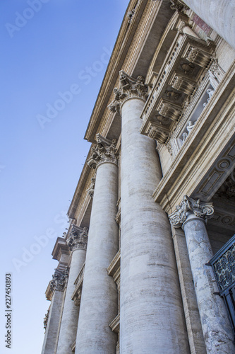 Rome, Italy - 09/25/18:antique building with columns in Rome