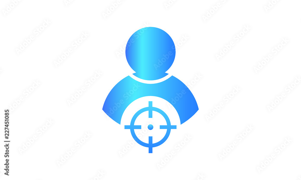 people icon with target symbol. user vector icon people icon with target symbol. user vector icon