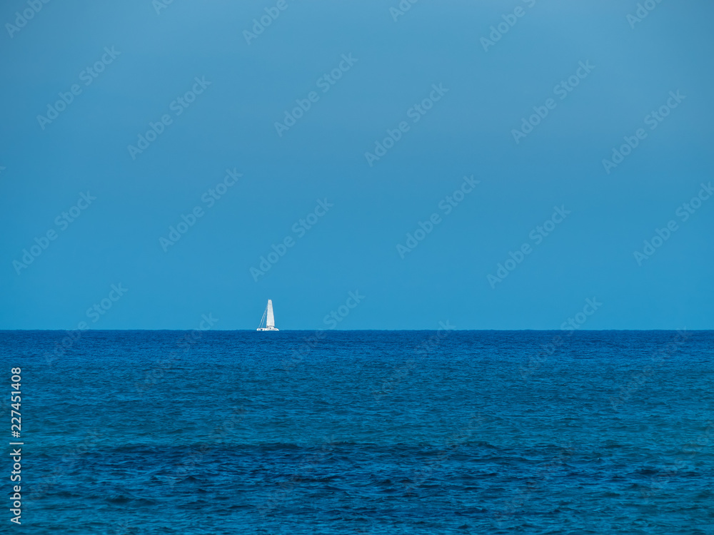 Ship on the horizon! Rethymno, Crete Island