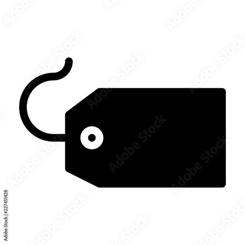 Tag Laundry Clothes Sew Stitch Cord vector icon