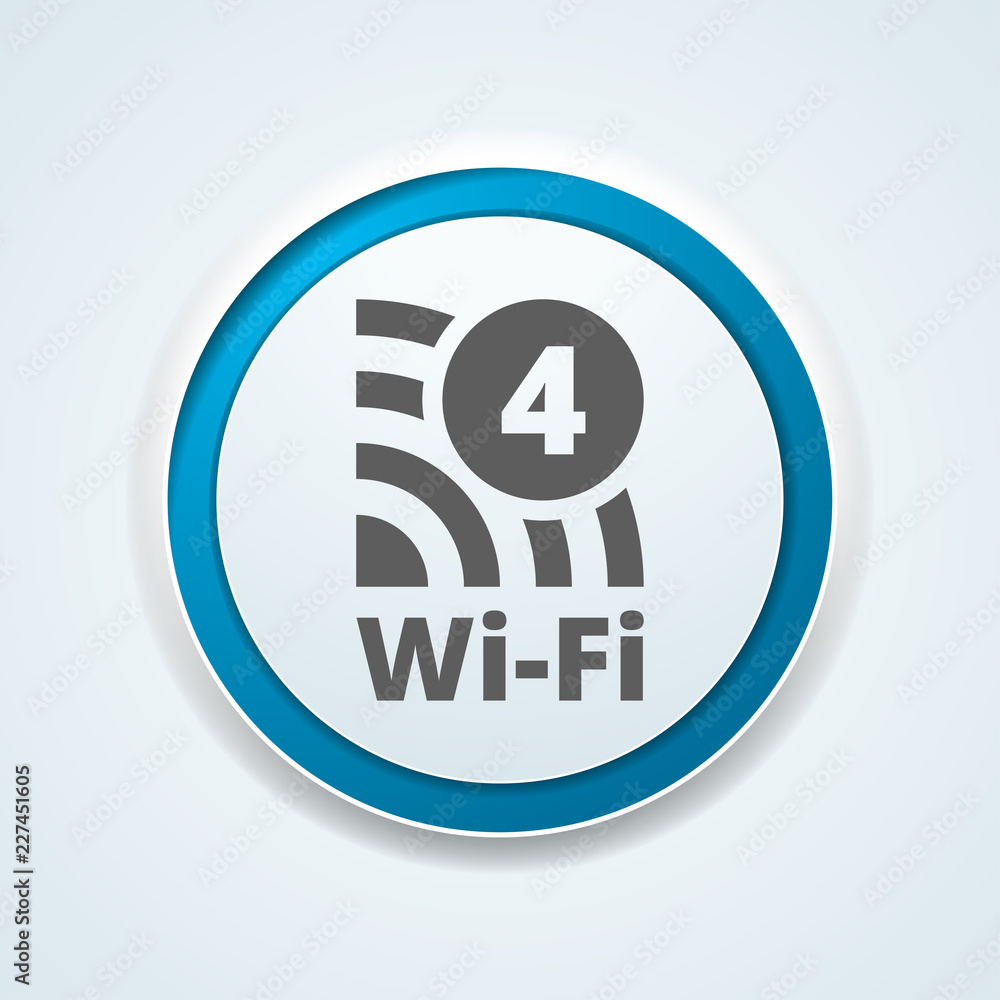 Wi-Fi 4 generation button illustration Wi-Fi 4 generation button illustration
