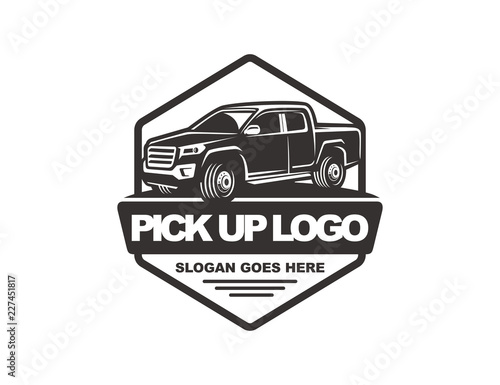 Pick Up car logo template
