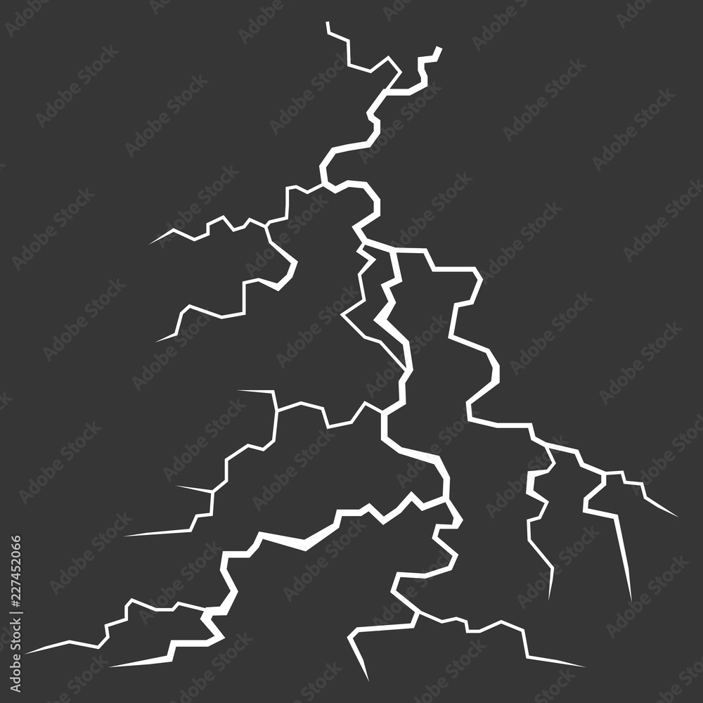 Lightning Bolt on Black Background. Thunderbolt. Vector Lightning Bolt on Black Background. Thunderbolt. Vector