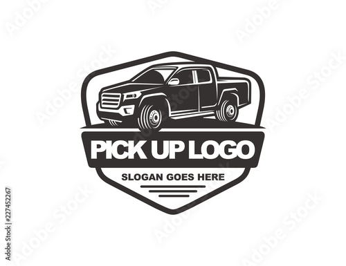 Pick Up car logo template