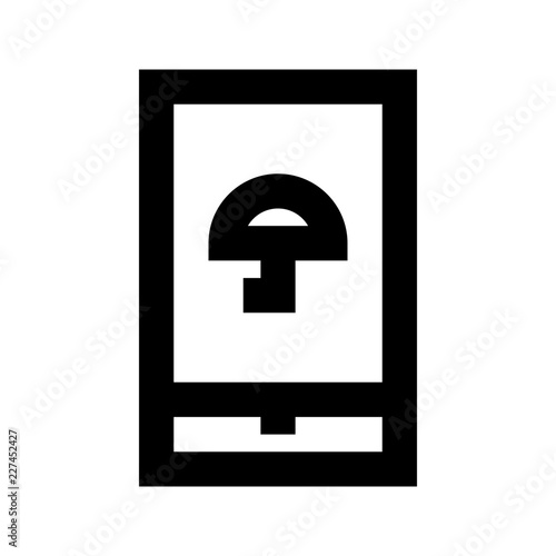 Tablet Umbrella Security Protect Protection Secure vector icon