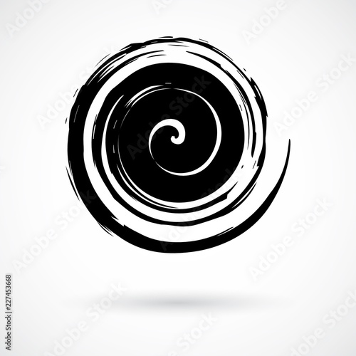 Hand painted swirl symbol