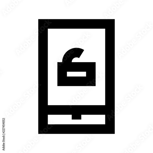 Tablet Unlock Security Protect Protection Secure vector icon