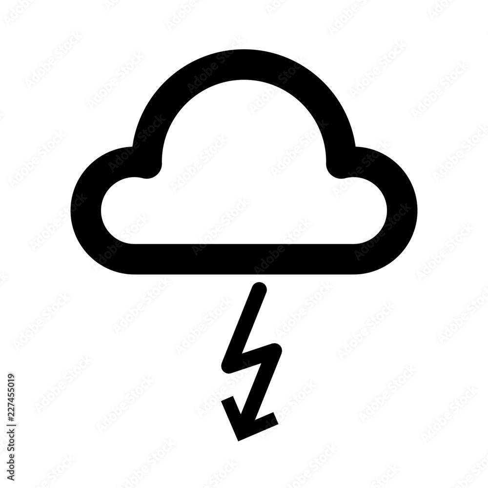 Thunder Weather Forecast Report Temperature vector icon Thunder Weather Forecast Report Temperature vector icon