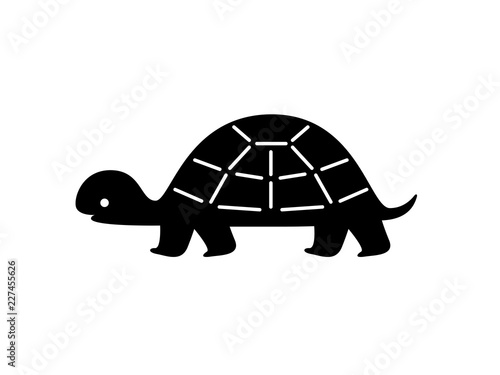 Black turtle silhouette. Vector